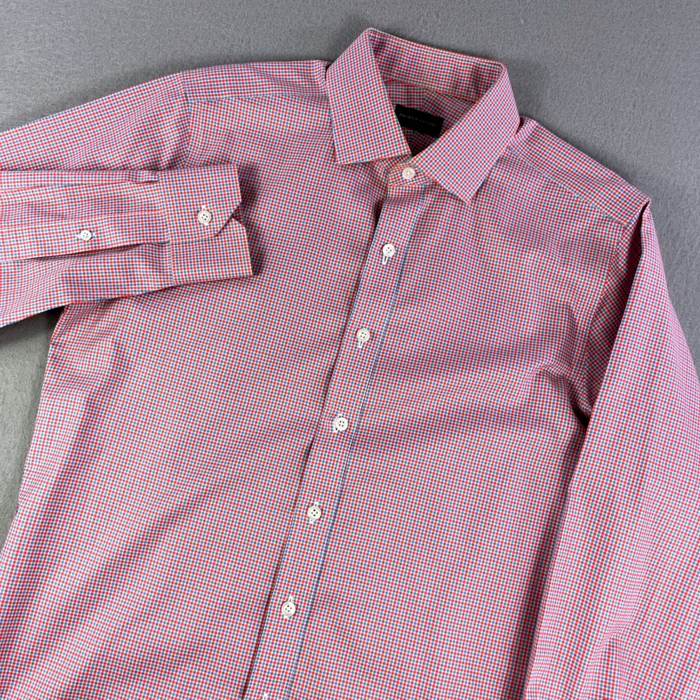 Proper Cloth Gingham Dress Shirt Men's Plaid Large Long Sleeve Button Up‎